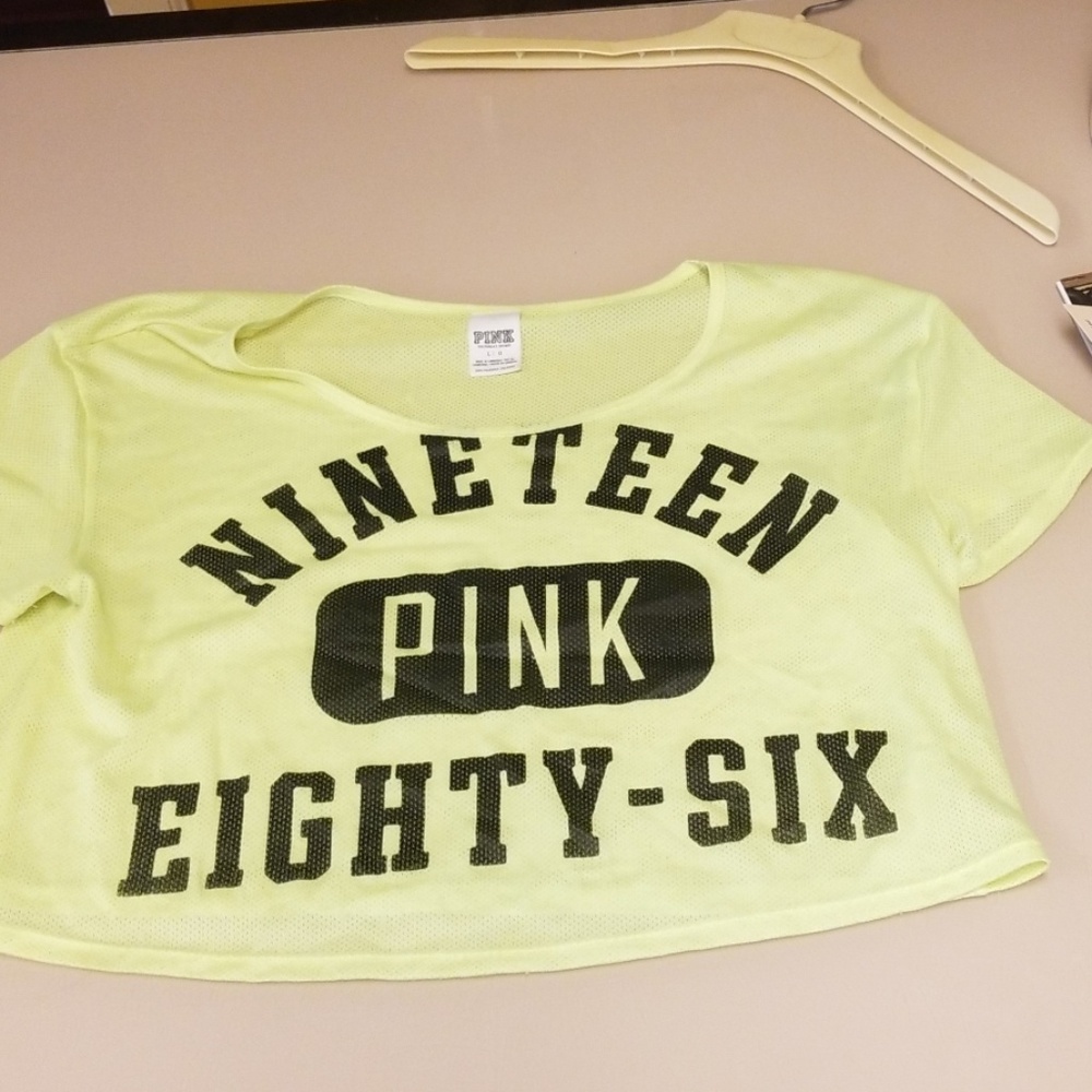 Pink crop jersey